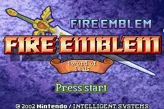 Fire Emblem- Sword of Seals / gba Title Image