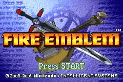 Fire Emblem- The Blazing Blade  / gba Title Image
