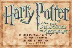 Harry Potter and The Prisoner of Azkaban / gba Title Image