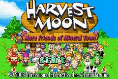 Harvest Moon- More Friends of Mineral Town / gba Title Image