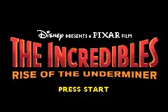 Incredibles-Rise of the Underminer / gba Title Image