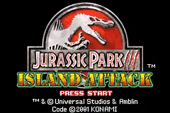 Jurassic Park III- Island Attack / gba Title Image