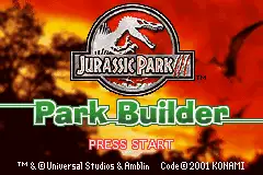 Jurassic Park III- Park Builder / gba Title Image