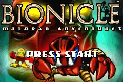 Bionicle- Matoran Adventures / gba Title Image