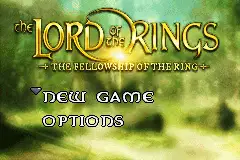Lord of the Rings- The Fellowship of the Ring / gba Title Image
