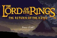 Lord of the Rings- The Return of the King / gba Title Image
