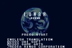 Lunar Legend / gba Title Image