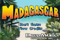 Madagascar / gba Title Image