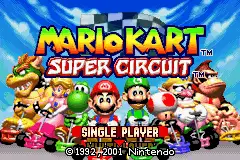 Mario Kart Super Circuit / gba Title Image