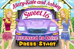 Mary-Kate and Ashley- Sweet 16-Licensed to Drive / gba Title Image