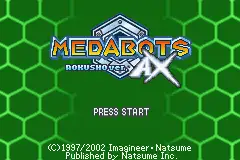 Medabots AX- Rokusho Version / gba Title Image