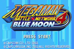 Megaman Battle Network 4- Blue Moon / gba Title Image