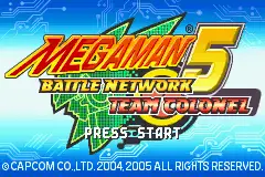 Megaman Battle Network 5- Team Colonel / gba Title Image