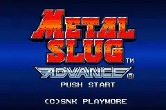 Metal Slug Advance / gba Title Image
