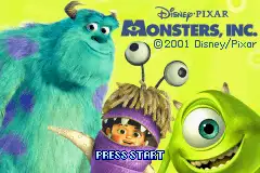 Monsters Inc / gba Title Image