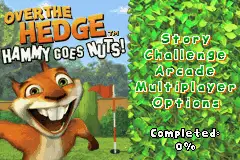 Over the Hedge- Hammy Goes Nuts / gba Title Image