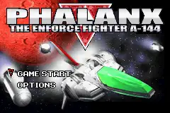Phalanx- The Enforce Fighter A-144 / gba Title Image
