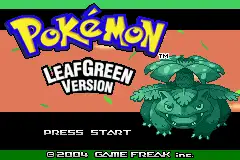 Pokemon- Leaf Green Version / gba Title Image