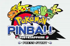 Pokemon Pinball- Ruby & Sapphire / gba Title Image