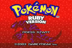 Pokemon- Ruby Version / gba Title Image