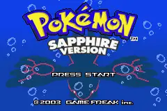 Pokemon- Sapphire Version / gba Title Image