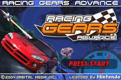 Racing Gears Advance / gba Title Image