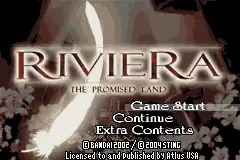 Riviera- The Promised Land / gba Title Image