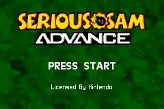 Serious Sam Advance / gba Title Image