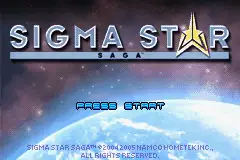 Sigma Star Saga / gba Title Image