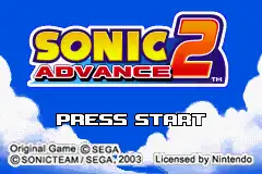 Sonic Advance 2 / gba Title Image