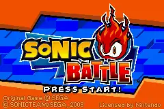Sonic Battle / gba Title Image