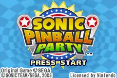 Sonic Pinball Party / gba Title Image