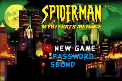 Spider Man- Mysterios Menace / gba Title Image