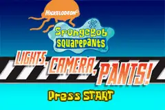 SpongeBob SquarePants- Lights, Camera, Pants! / gba Title Image