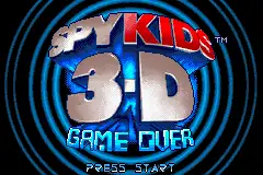 Spy Kids 3D-Game Over / gba Title Image