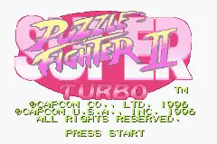 Super Puzzle Fighter II Turbo / gba Title Image