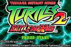 Teenage Mutant Ninja Turtles 2- Battle Nexus / gba Title Image