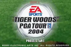 Tiger Woods PGA Tour 2004 / gba Title Image