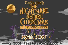 Tim Burtons The Nightmare Before Christmas- The Pumpkin King / gba Title Image