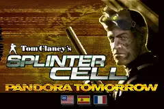 Tom Clancys Splinter Cell- Pandora Tomorrow / gba Title Image