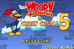Woody Woodpecker in Crazy Castle 5 / gba Title Image