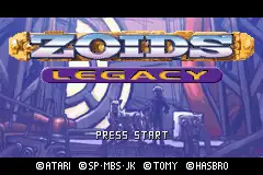 Zoids Legacy / gba Title Image