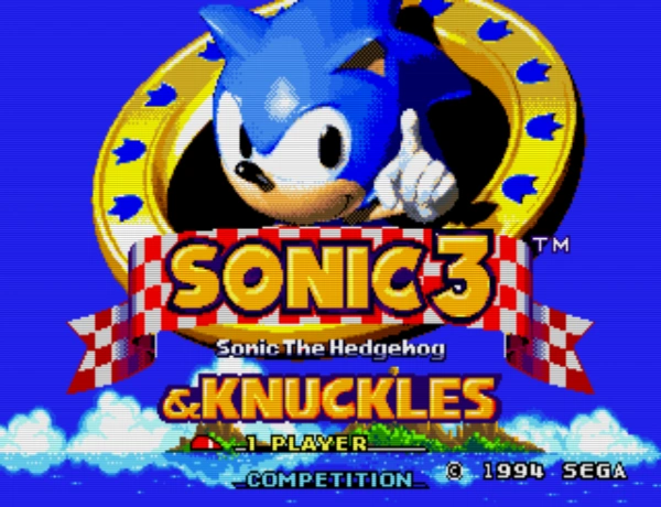 Sonic and Knuckles Sonic The Hedgehog 3 / md Title Image