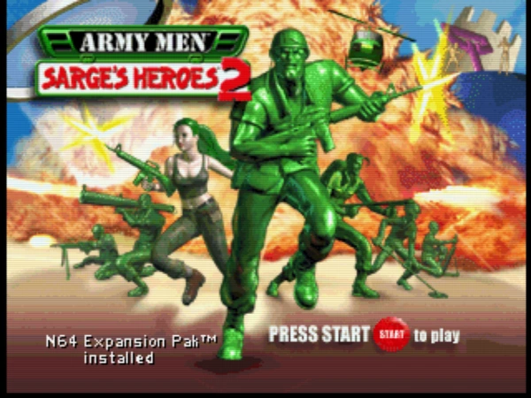Army Men - Sarges Heroes 2 / n64 Title Image