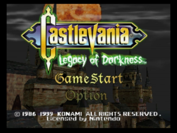 Castlevania - Legacy of Darkness / n64 Title Image
