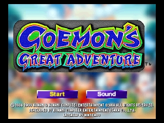 Goemons Great Adventure / n64 Title Image