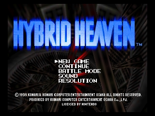 Hybrid Heaven / n64 Title Image