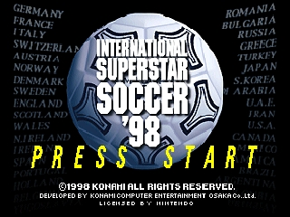 International Superstar Soccer 98 / n64 Title Image