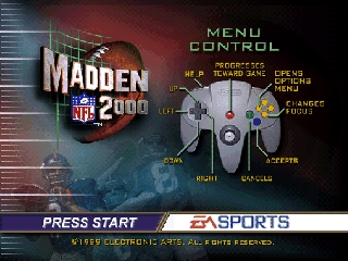 Madden NFL 2000 / n64 Title Image