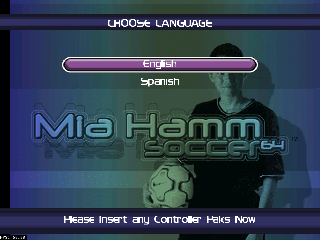 Mia Hamm Soccer 64 / n64 Title Image